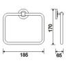 Buy cheap Modern Square Bathroom Towel Rings Sus 304 Stainless Steel Bathroom Hanger Wall Mount from wholesalers