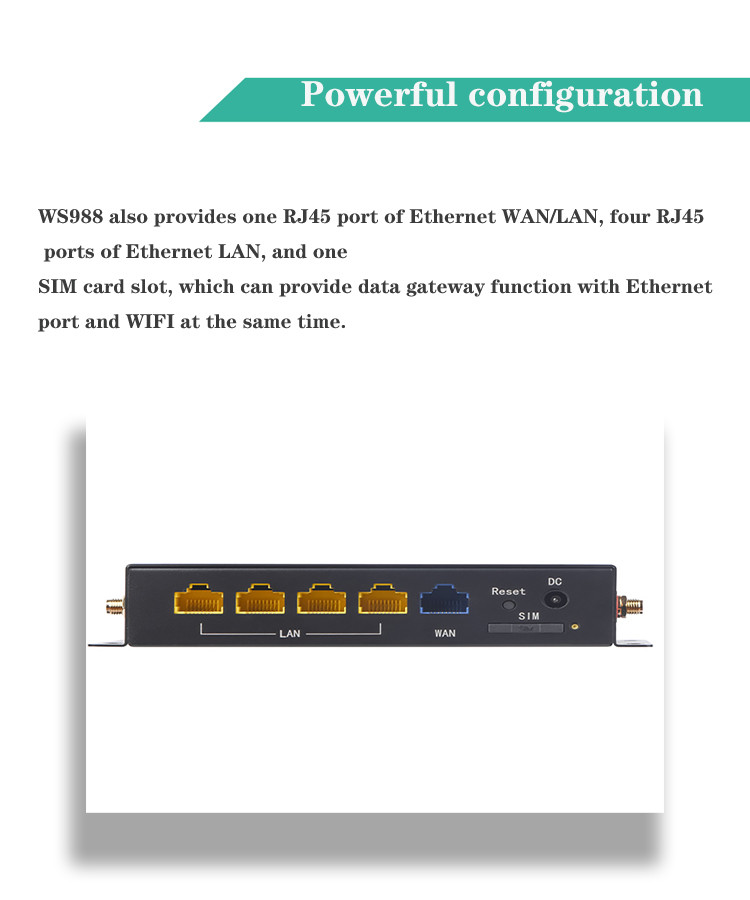 WS988 4g Mobile Wifi Router With Sim Card Slot Support CAT4 CAT6 CAT12