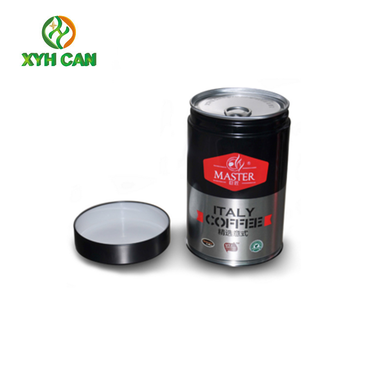 Coffee Tin Can with Unique Design Tin Containers for Instant Coffee Powder