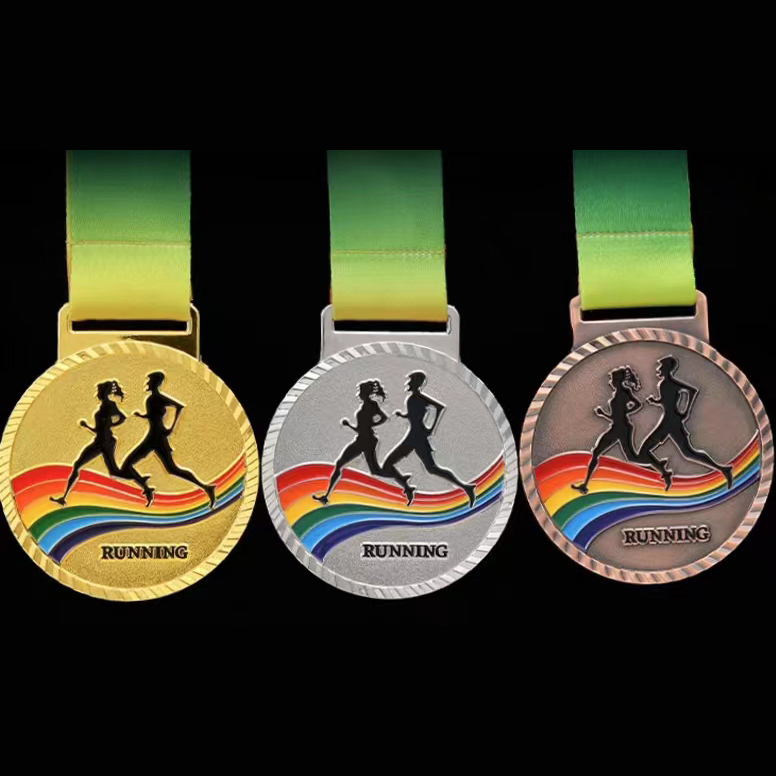 Gold Academic Military Customized Medal Online 3D Engraved Sports Medals