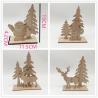 Buy cheap Christmas Tree Santa Elk Wooden Chips Festival Ornaments For Family Party Table Decorations from wholesalers