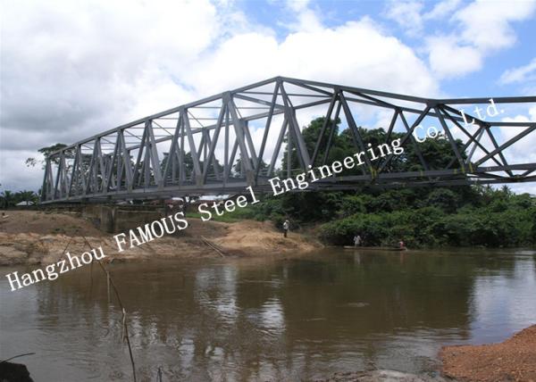 Buy cheap Continental Prefabricated Steel Truss Pedestrian Bridge With Concrete Deck High Stiffness from wholesalers