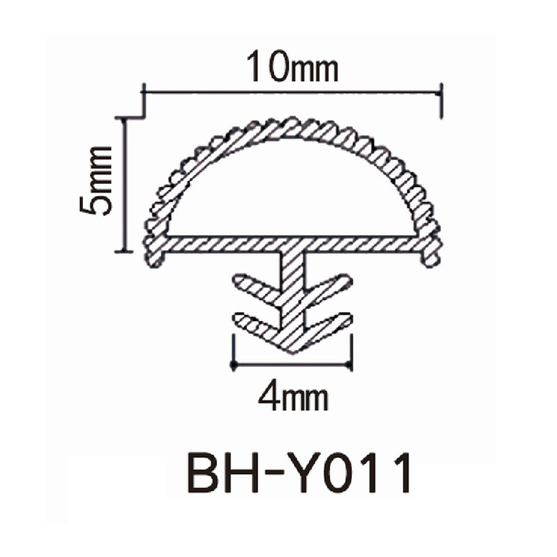 Non Toxic Wooden Door Seal Strip PVC Rubber D Shape Weather Stripping