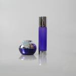 Round 30ml Airless Cosmetic Bottles For Skin Care Cream Hot Stamp Printing