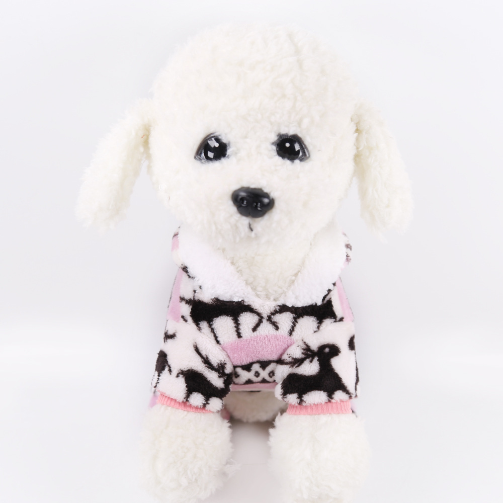 Coral Velvet Fleece Pets Wearing Clothes Puppy Hoodie 30cm Winter Dog Clothes