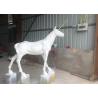 Buy cheap White Fiberglass Unicorn Statue , Large Outdoor Fiberglass Statues Height 120cm from wholesalers