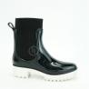 Buy cheap PVC Rain Footwear For Ladies , Anti Slip Black Ankle Rain Boots from wholesalers