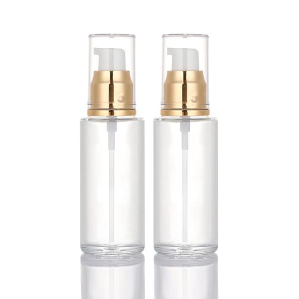 Buy cheap 50ml Empty Frosted Glass Lotion Spray Bottle With Pump Cosmetic Packaging from wholesalers