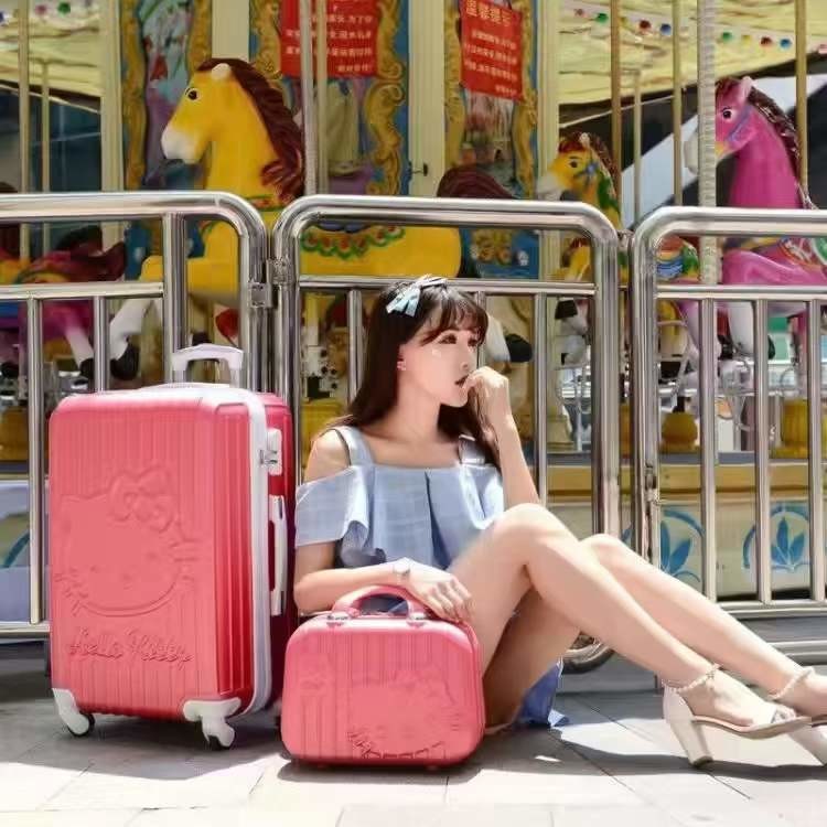 Hard Shell Stock Carry On Children Trolley Case Suitcase Bag Travel Carrier Luggage With Valise