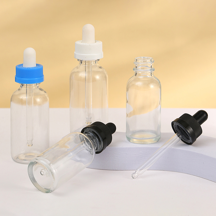 Square Shape Black White Color Perfume Glass Bottles With Metal Silver Dropper and Customized Logo Printing 10ml 15ml 30ml 50ml