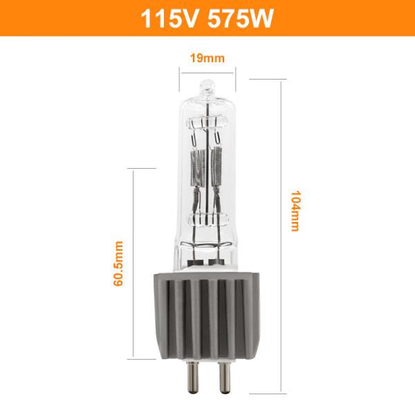 Buy cheap 575W G9.5 Bi Pin Halogen Bulb Stage ETC 115V Silver from wholesalers