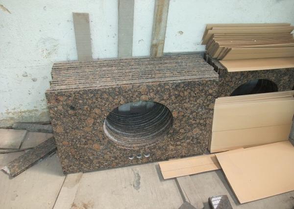 Buy cheap Baltic Brown Granite Bathroom Vanity Countertops 2cm Thickness Custom Cut from wholesalers