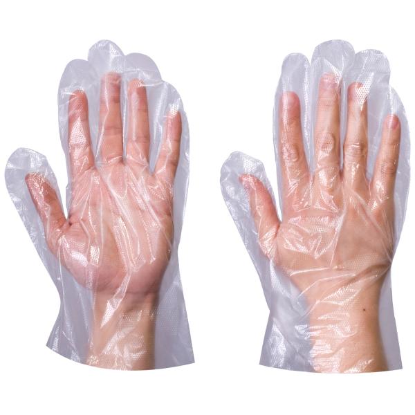 Buy cheap Plastic Polythene HDPE PE Clear Disposable Gloves For Hospital And Household from wholesalers