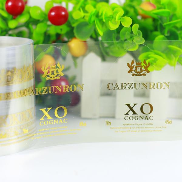 Buy cheap Self Adhesive Transparent Clear Labels Gold Foil Logo Stickers Label from wholesalers