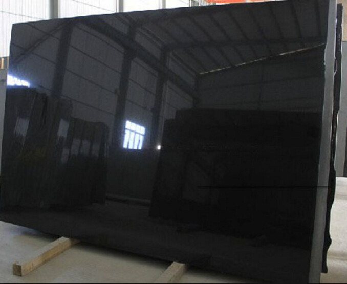 Mongolia Black Granite Stone Slab Polished Surface +/-0.5mm +/-1mm Tolerance
