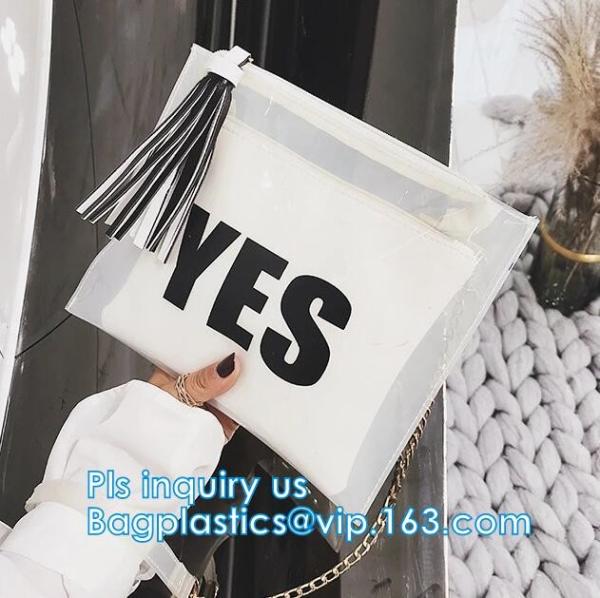 k candy bags, water proof cosmetic vinyl PVC/EVA slider zipper plastic bags,