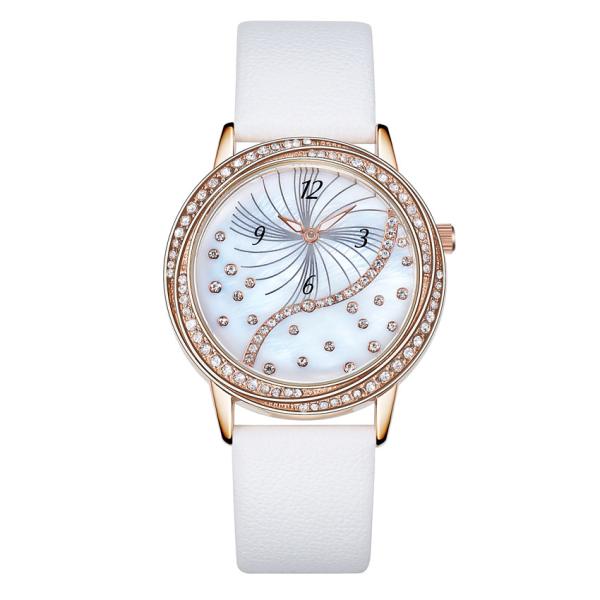 Buy cheap White Genuine Leather Alloy Jewelly Womens Fashion Quartz Watch For Gift from wholesalers