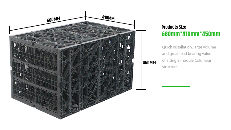 Modern Black HDPE Rainwater Collection Tank For Underground Water Storage
