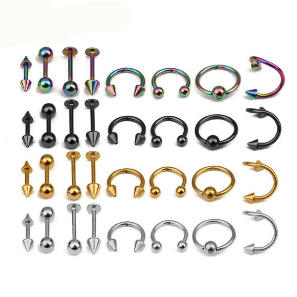 Buy cheap Surgical Steel Nose Rings Body Piercing For Women Punk Earring Stud Hoops Nariz Percing Nez Piercing from wholesalers