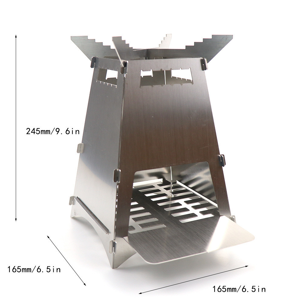 Foldable Stainless Steel Campfire Barbecue Stove Grill BBQ