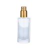Buy cheap Unique 50ml Glass Cosmetic Packaging Cylinder Perfume Bottle With Gold Spray Head from wholesalers
