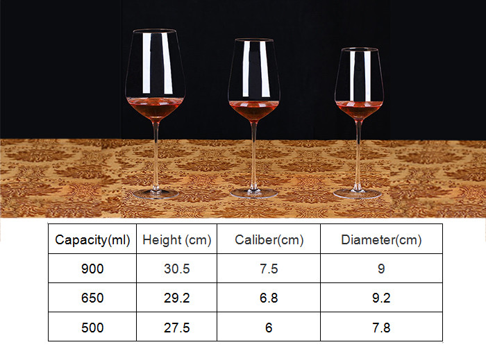 Fancy Clear Long Stem Wine Glasses / Colored Crystal Wine Glasses