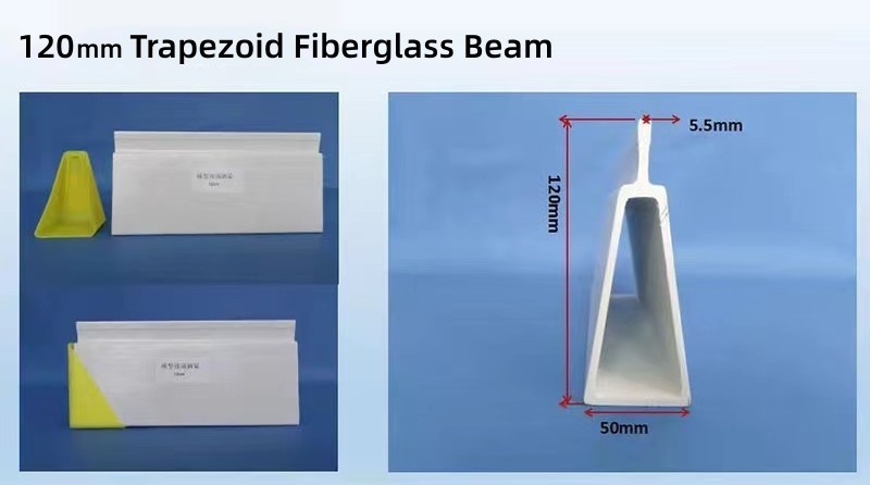 Triangle Trapezoid Type Fiberglass Support Beam 120*50mm 120*30mm