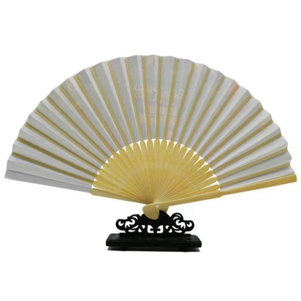 Buy cheap Personalized Print Engrave Wedding Favor Silk Hand Fan Customized from wholesalers
