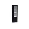 Buy cheap Ebony Veneered MDF Cabinet Featuring LED Lighting and An Entire Swinging Glass Door from wholesalers