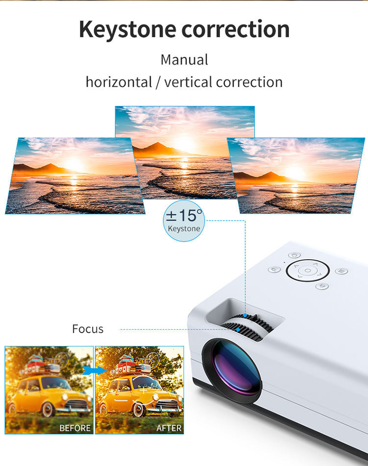 Portable Mini LED Video Home Theater Projectors Full HD 1080P Smart Movie Cinema Lcd Outdoor Projector 4k
