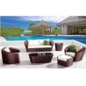 Buy cheap YLX-RN-024 Dark Coffee PE Rattan Sofa and Table for outdoor used from wholesalers