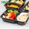Buy cheap Thickened Plastic PP 3 Compartment Lunch Containers Transportation With Lid from wholesalers