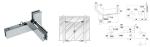 Glass Patch Fitting A-040L, Material aluminium, steel, stainless steel,