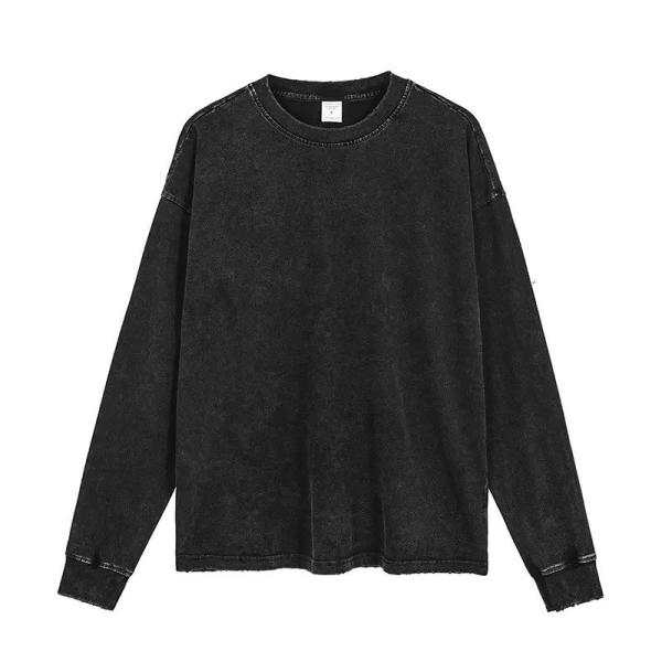 Buy cheap Couple Design Hip Hop Long Sleeve T-Shirt Street Wear Graphic Cotton Print Distressed Wash T-Shirt Women Casual Shirt from wholesalers