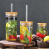 Buy cheap Food Kitchen Glass Storage Jar Lids Wooden Lids with Silicon Circle Well Sealed from wholesalers