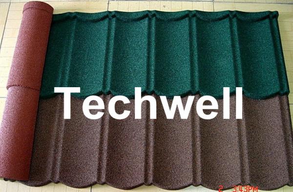 Buy cheap Iron Colored Stone Coated Roof Tile Machine , Corrugated Automatic Roof Tile Making Machine from wholesalers