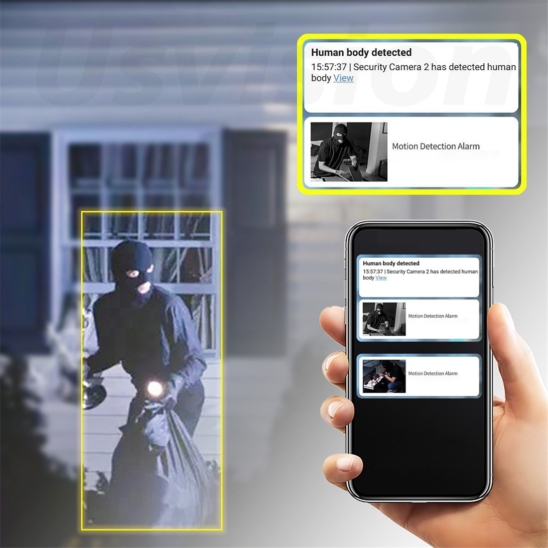 Wireless Smart 3MP Outdoor Wi-Fi AI Alarm Camera(US-OW30)