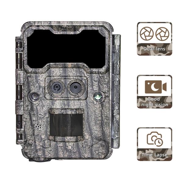 Outdoor hunting camera KW696 dual-lens 30MP waterproof IP67 1080p night vision