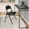 Buy cheap Height 29.92 Inch Black Metal Fold Up Chairs Collapsible Dining Chair Anti Wear from wholesalers