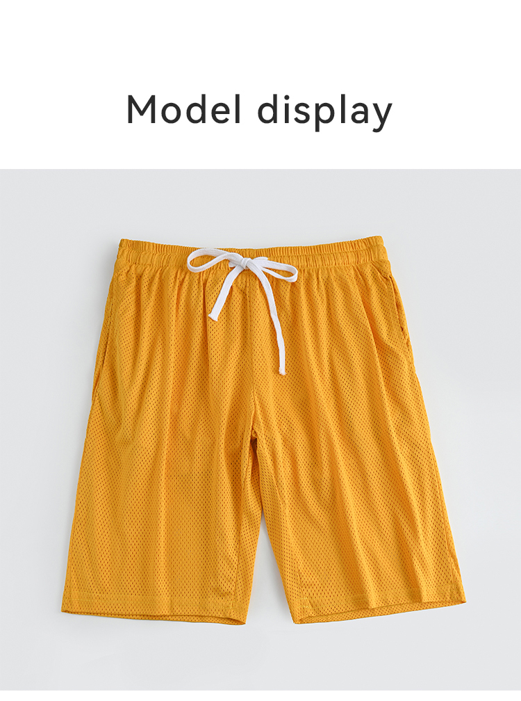 Men Cotton Shorts Custom Logo Casual Gym Sport Mesh Basketball Short