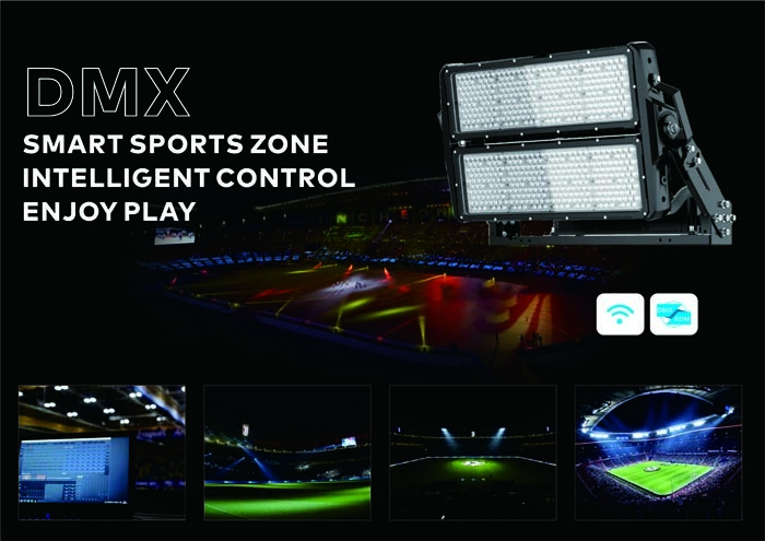 Stable Aluminum DMX LED Floodlight , Multipurpose Indoor Sport Court Lighting
