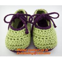 Buy cheap Crochet Baby Boy Booties Socks Knitted Newborn Loafers Shoes Plain Infant product