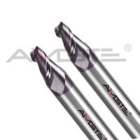 Buy cheap 0.4μm 2 Flute End Mills Solid Carbide Taper End Mill Customized With TiAlN product