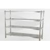 Buy cheap Collapsible Stainless Steel Display Racks / Storage Supermarket Heavy Duty Industrial Shelving from wholesalers