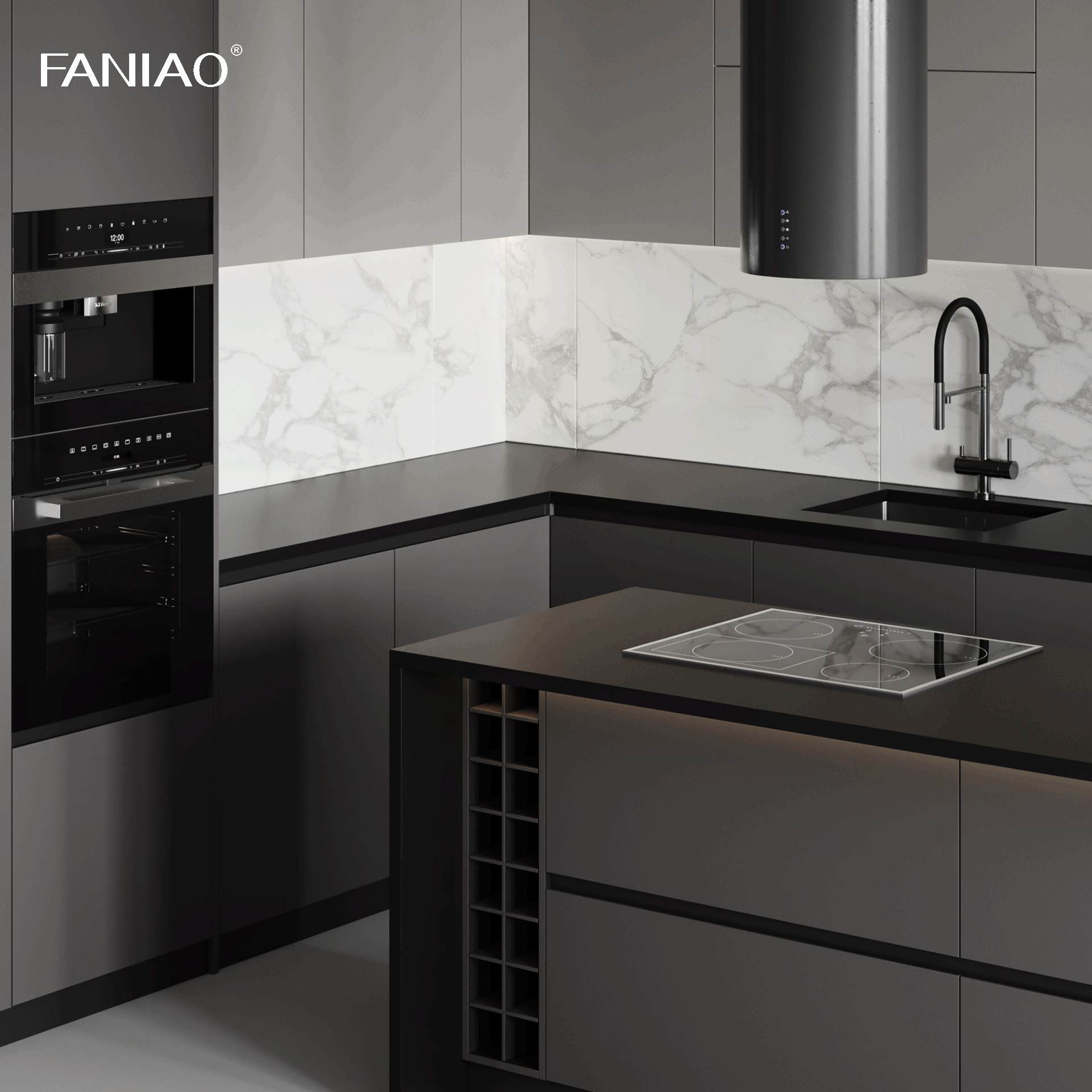 Multifunctional Melamine Modern Design Kitchen Cabinets Quality Kitchen Cabinet