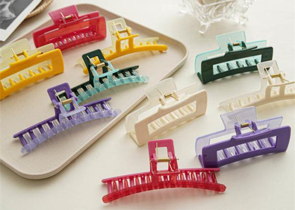 Buy cheap Double sided pp shark hair clip large thin women girls head clip accessories OEM logo from wholesalers