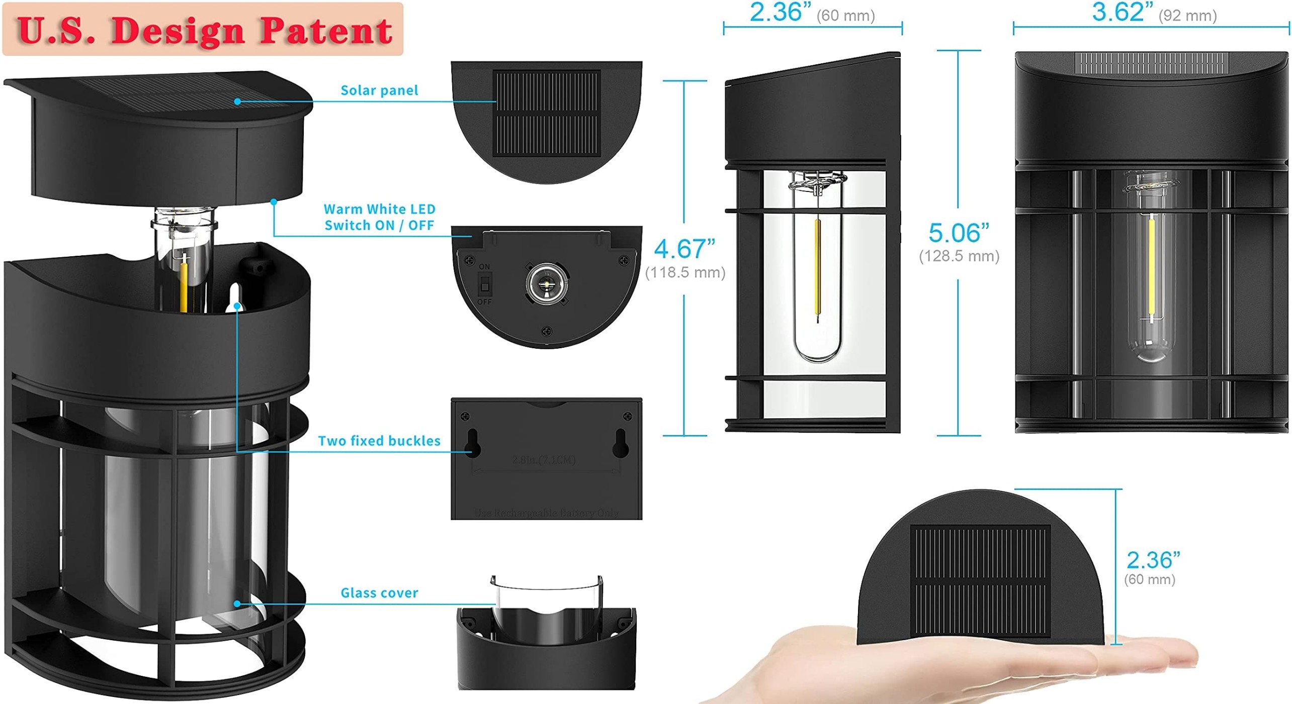 Waterproof Solar Lawn Light Decoration Garden Outdoor Solar Garden Pathway LED Light