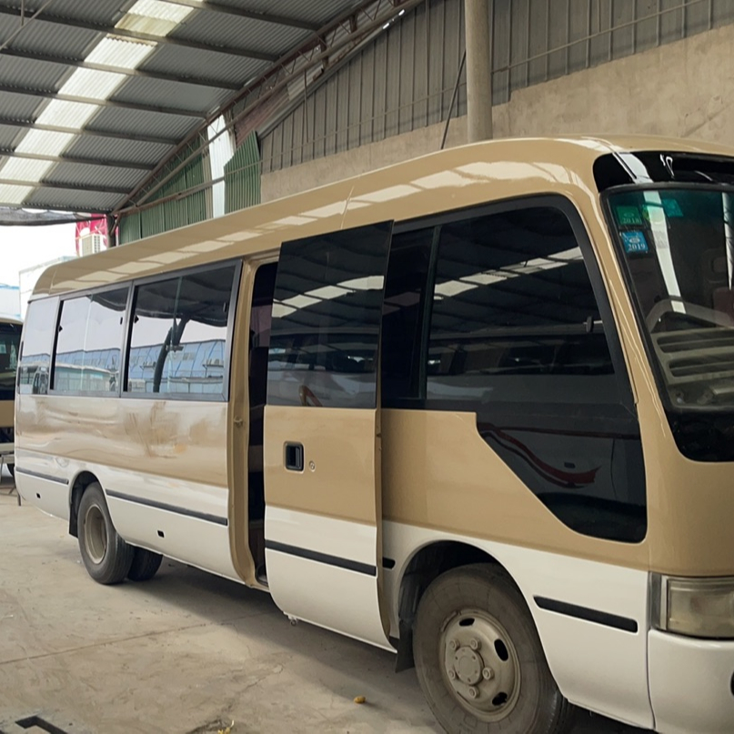 Max Torque 340Nm/rpm Diesel 29 Seats Used Toyota Coaster Buses with 300L Oil Tank