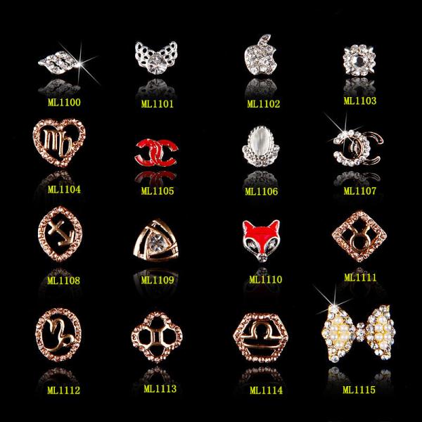 Buy cheap Hot NEW Wholesale Alloy Jewelry 3D Nail Art Jewelry Nail rhinestones Sticker Supplier Number ML1100-1115 from wholesalers