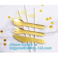 Buy cheap paper folk, paper knife, paper spoon, paper straw, paper cultery, paper party product